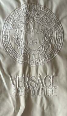Vintage Versace Jeans Couture 90s Medusa Head White Jacket - Classic Fit